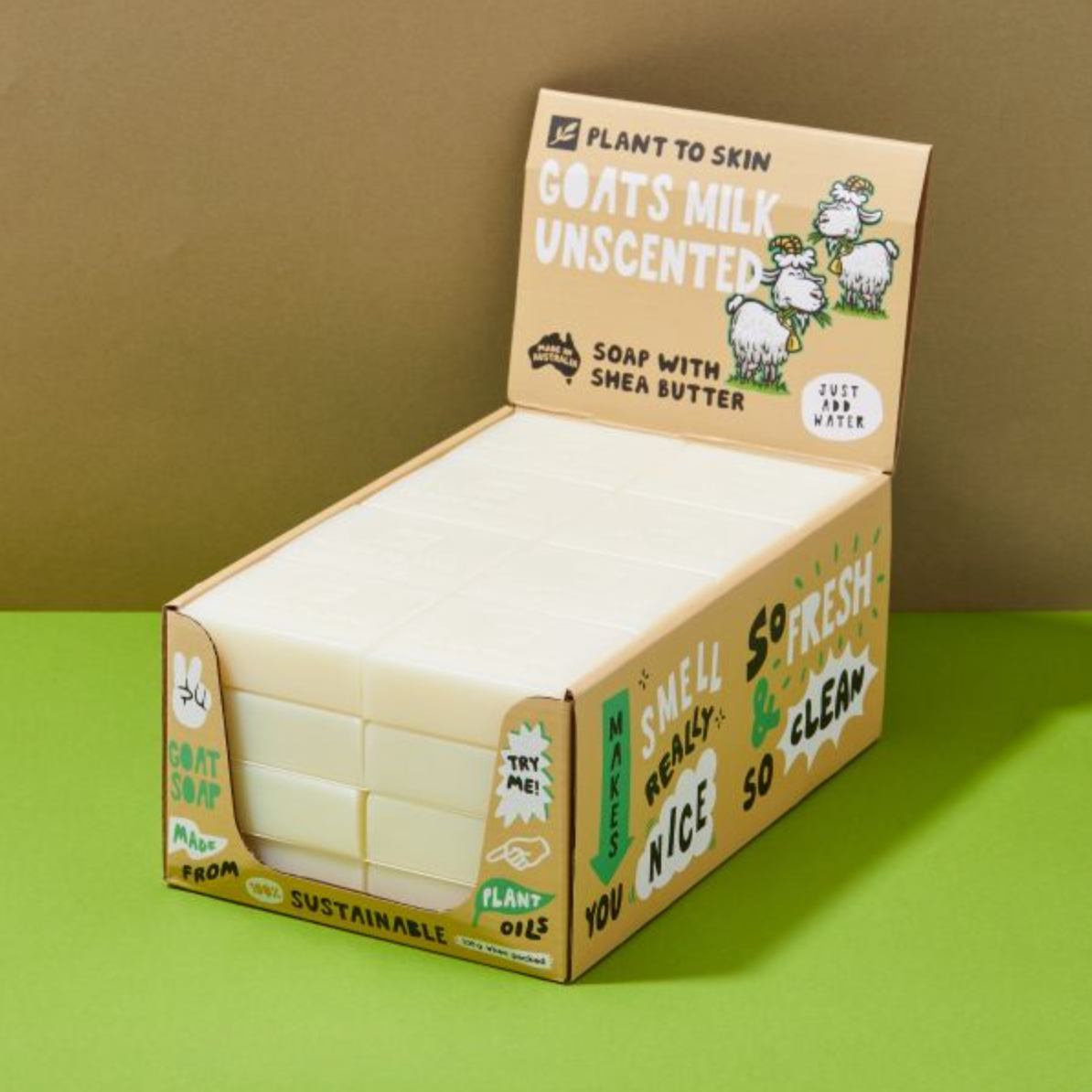 Plant to Skin Goats Milk Unscented Soap 32x100g Carton