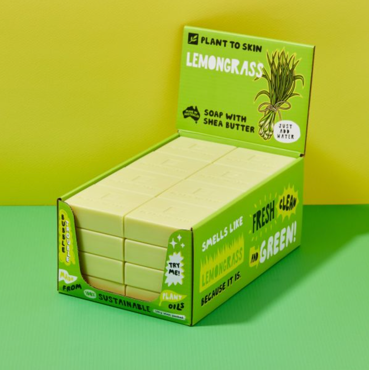 Plant to Skin Lemongrass Soap 32x100g Carton
