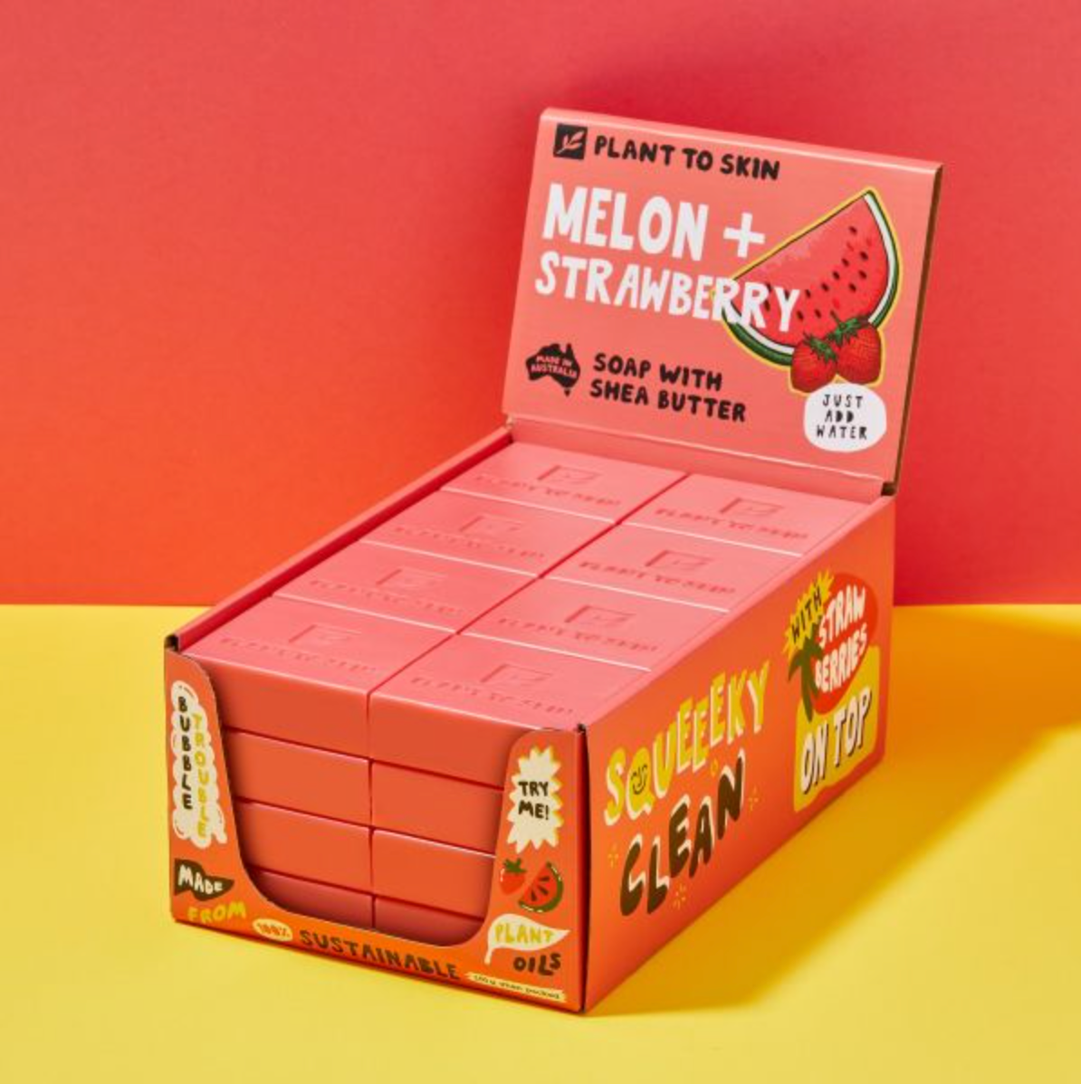 Plant to Skin Melon and Strawberry Soap 32x100g Carton