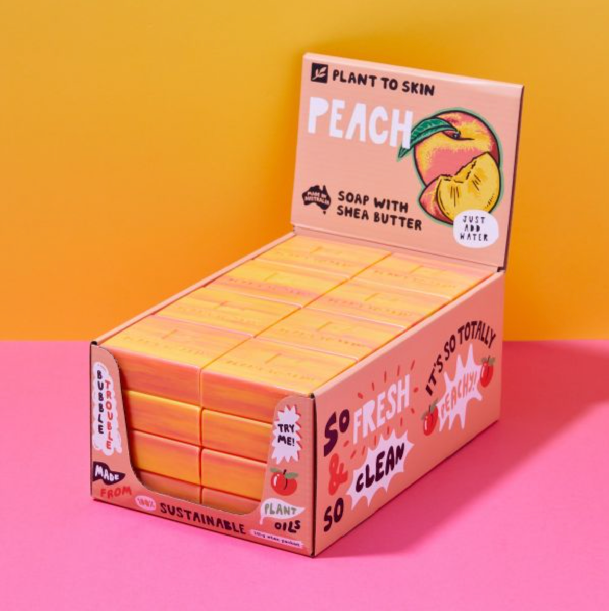 Plant to Skin Peach Soap 32x100g Carton