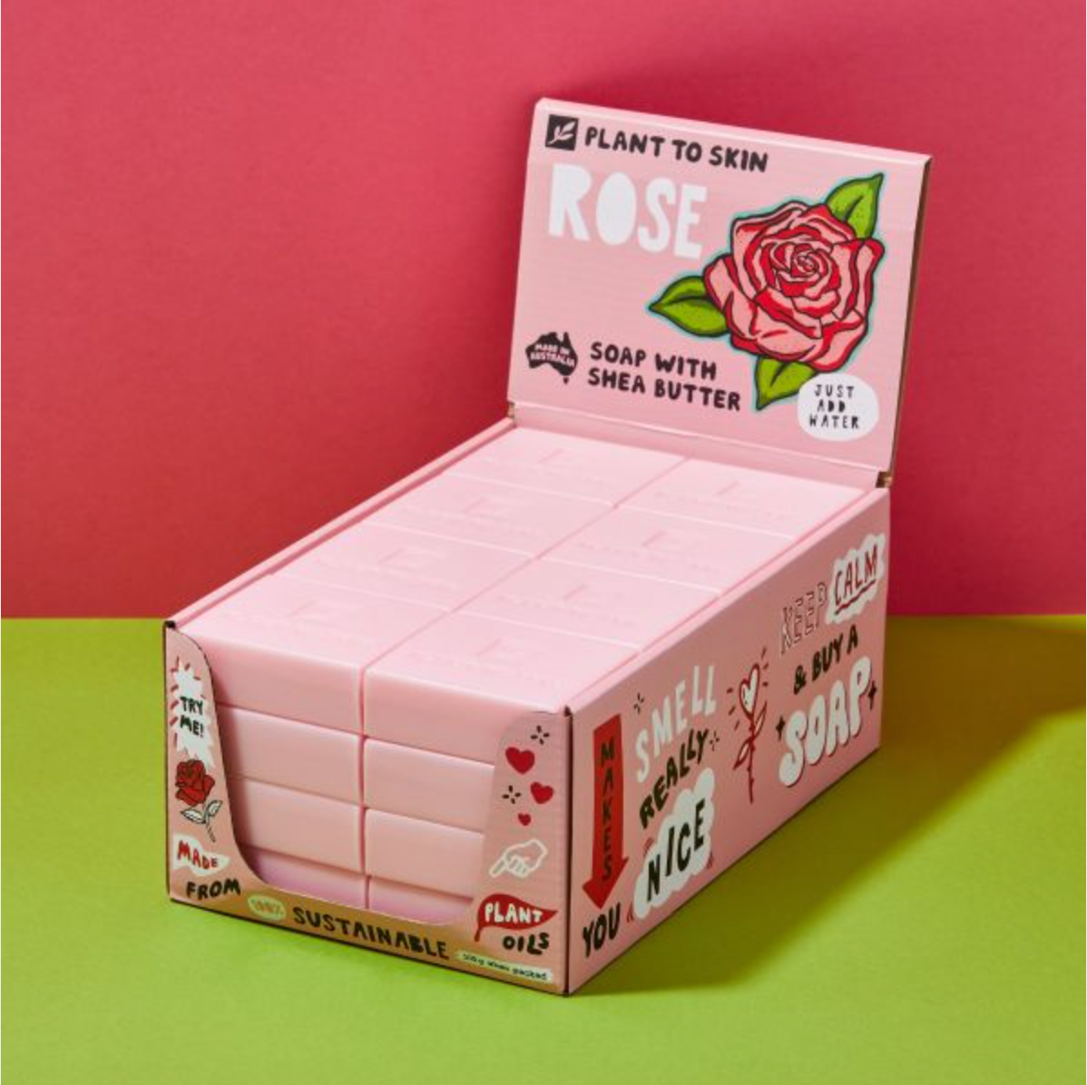 Plant to Skin Rose Soap 32x100g Carton